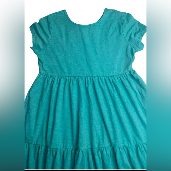 Cat & Jack Girls Dress Sundress With Bow Size L (10/12) Turquoise - Picture 6 of 8